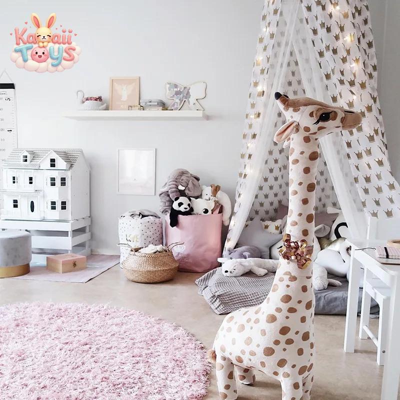 Giraffe Plush Toy Soft Animal For Boys Girls Room Bed Decoration Birthday Gift LKCOMO No977 Store