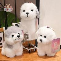 Creative Husky Dog Simulation Dog Plush Toys Handmade Realistic Toy Plush Kawaii Toys