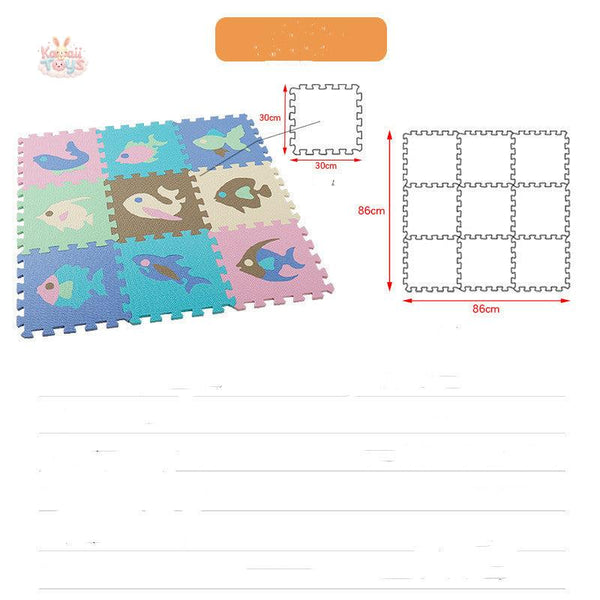 TinyTots Puzzle Play Mat - Safe Adventures Begin Here Kawaii Toys