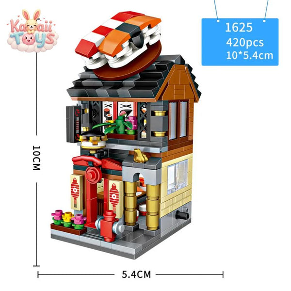 City Street View Mini Block Sushi Shop Bricks Toy