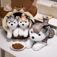 Kawaii Puppy Stuffed Toy Cute Simulation Husky Dog Plush Toys Stuffed Plush Kawaii Toys