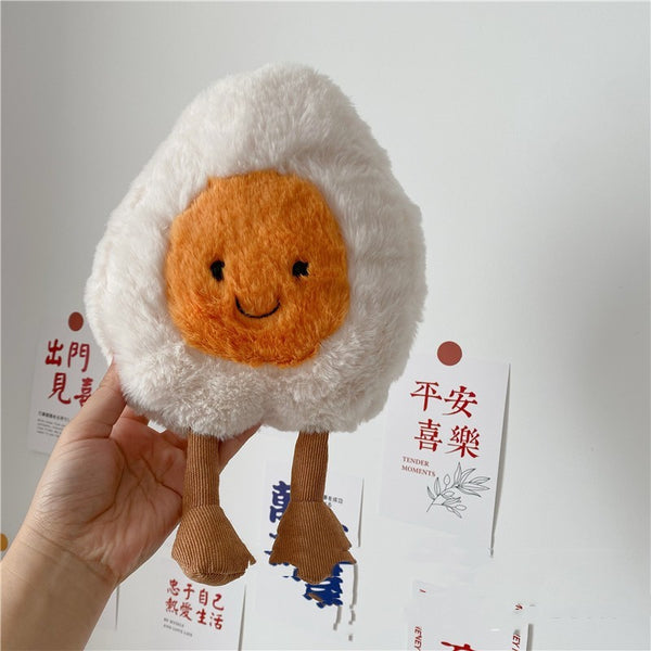 Cute Boiled Egg Plush Toy Creative Doll