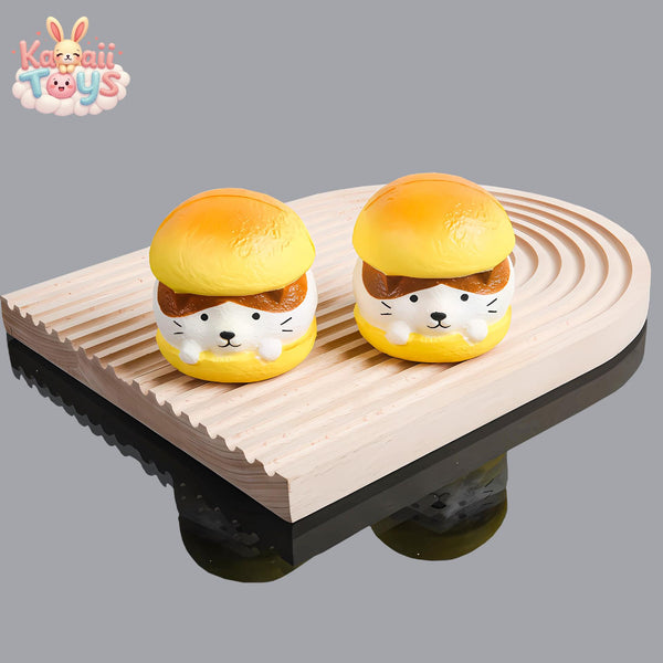 Slow Rebound Toast Bread Squeezing Toy Stress Relief Toy Burger Bear Kawaii Toys