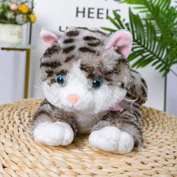 Bengal Cat Plush Simulation Cat Plush Toy Model Fake Cat Realist Plush Sound Cat 5 Kawaii Toys