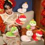 Chinese New Year Persimmon Snake Plush – Festive Python Mascot for Gifts Kawaii Toys