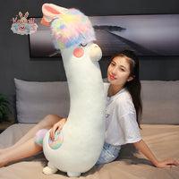 Colorful Lovely Alpaca Plush Toy Japanese Alpaca Soft Stuffed Animal WHITE Kawaii Toys