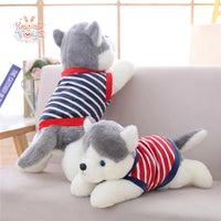 Lovely Lifelike Siberian Husky Dog Plush Stuffed Animal Toys Dolls Plush Pillow Kawaii Toys