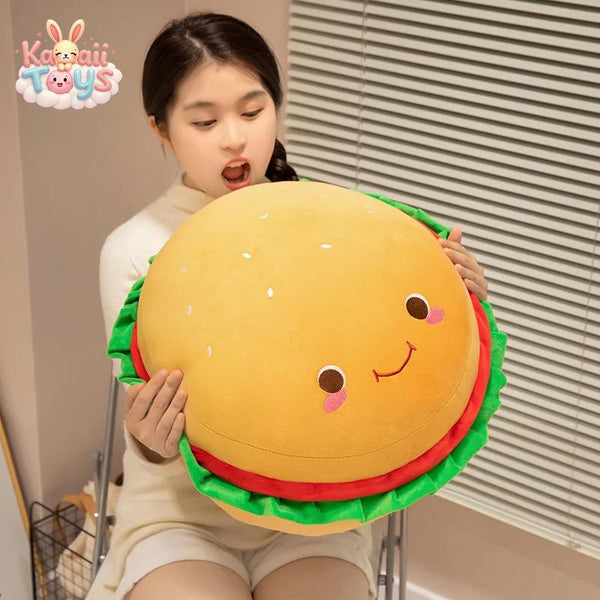 Hamburger Plush Toy – The Fun & Cuddly Comfort Snack!