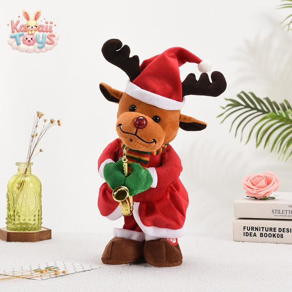 Plush Electric Dancing Singing Toy Christmas Elk 40cm Kawaii Toys