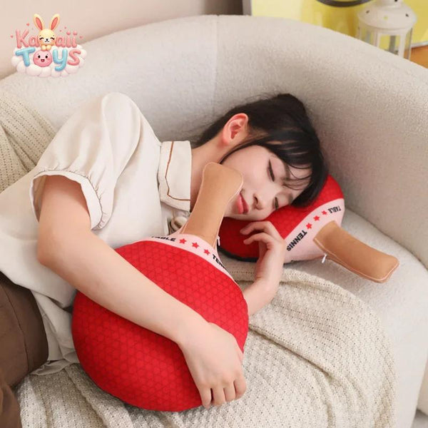 Table Tennis Bat Plush Pillow – A Sporty and Fun Addition to Your Space Kawaii Toys