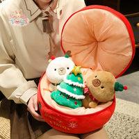 Capybara Plush – A Festive Holiday Hideout! Kawaii Toys