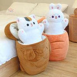 Cute Animal Sleeping Bag Plush – Cat & Rabbit Plush Toy Kawaii Toys