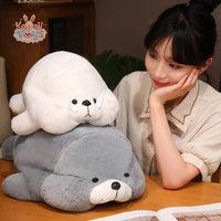 Cute Hairy Lying Seal Plush Pillow – Your Cozy Ocean Friend Kawaii Toys