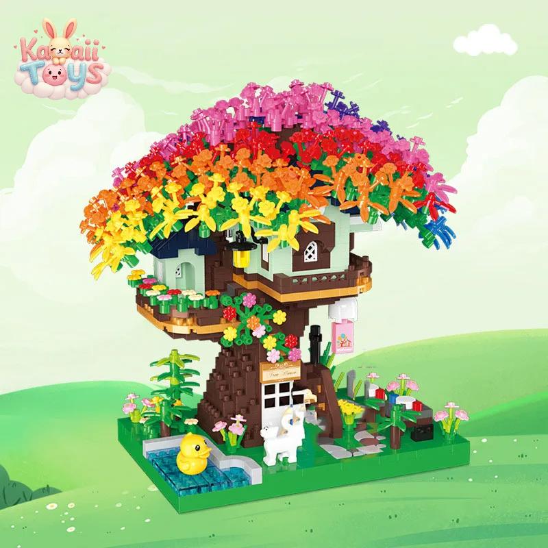 Creative City Street View Rainbow Treehouse – Build a Magical Escape!