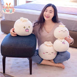 Steamed Bun Plush Pillow – Cute Funny Face Decor Doraemo n Store