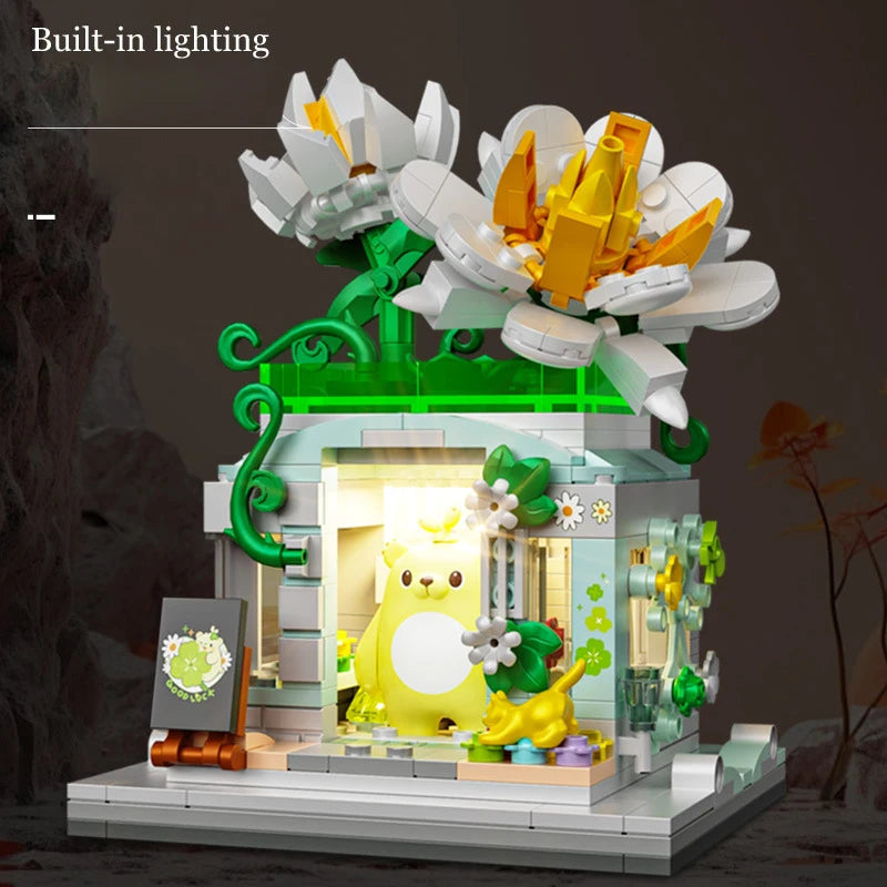 Idea City Street View Flower Shop Brick Toy