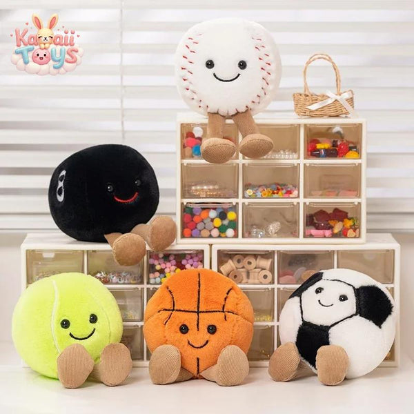 Basketball and Football Stuffed Pillow – A Cozy Hug for Every Sports Lover Kawaii Toys