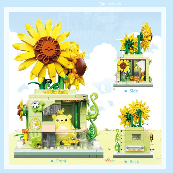 Idea City Street View Flower Shop Brick Toy