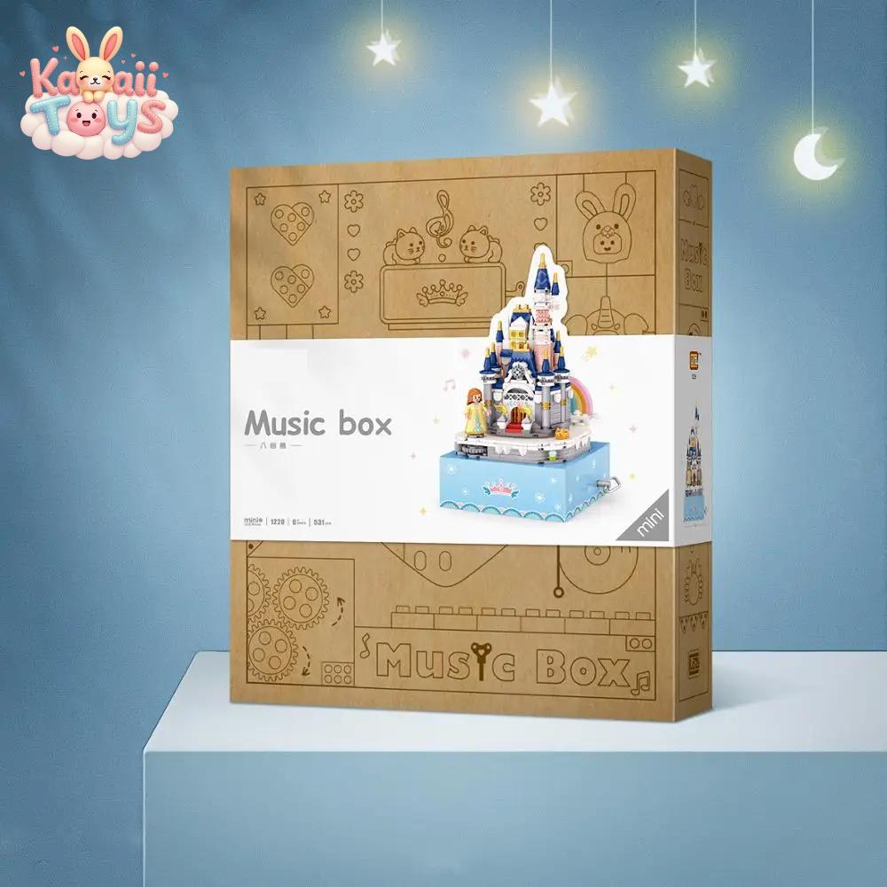 Fairy Tale Princess Castle Mini Block Music Box – Build Your Own Magical Kingdom!