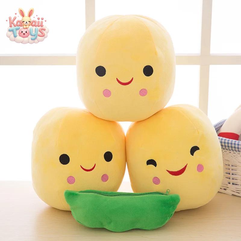 Pea Pod Plush Toy – A Snuggly Delight for All Ages yellow 25cm LKCOMO No977 Store