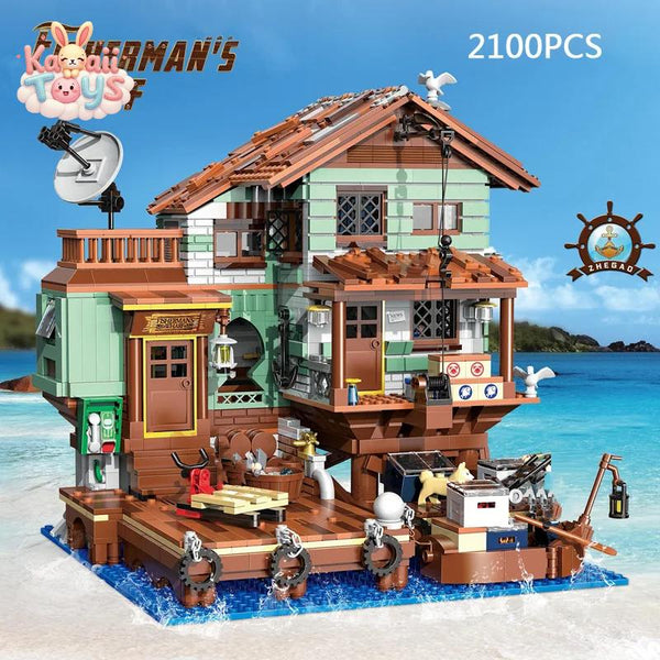 Fisherman Wharf Mini Block Set – Cabin, Restaurant & Figures