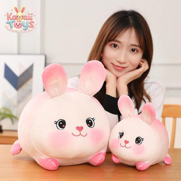 Adorable Pink Strawberry Rabbit Plush-Toys Soft Bunny Doll