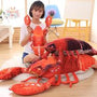 Lifelike Lobster Plush Toy Stuffed Sea Animal Lobster Pillow Soft Toy Kawaii Toys