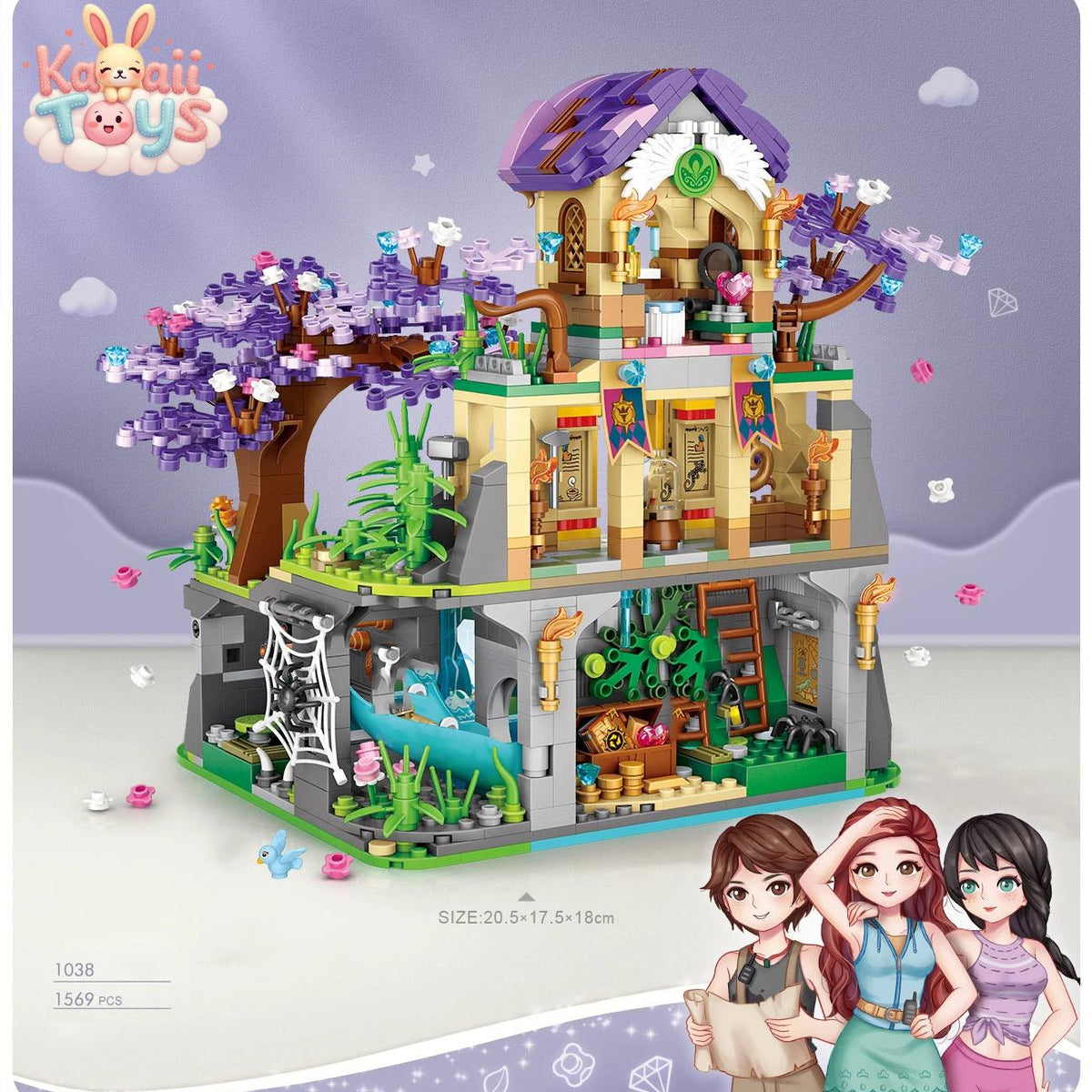 Creative Adventure World Lost Temple Mini Block Castle Model Building Bricks Assemble Figures Toys Collection For Girls Gifts