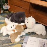 Cute Cat Plush Stuffed Animals British Shorthair Cat Fluffy Doll Kawaii Toys