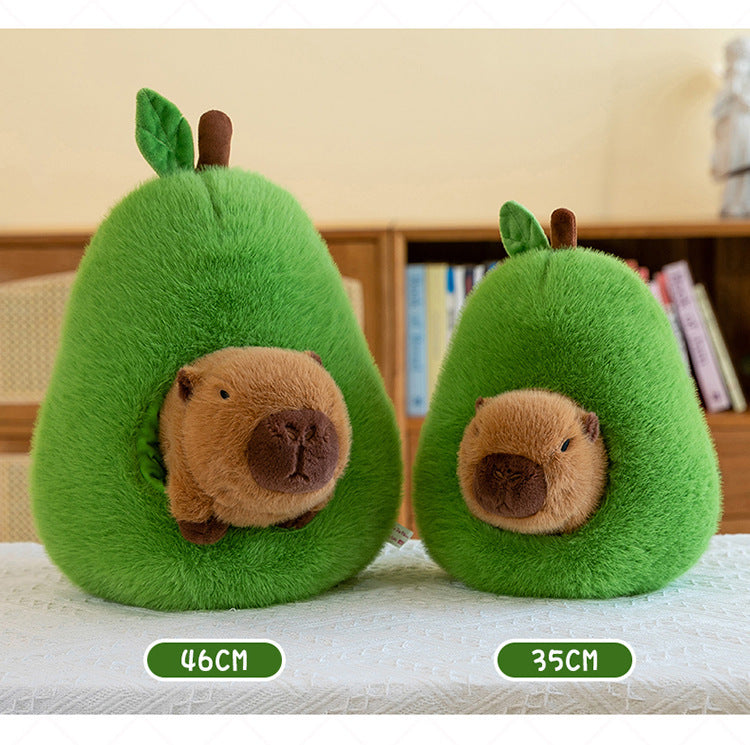 Plush Toy Avocado Capybara Pillow