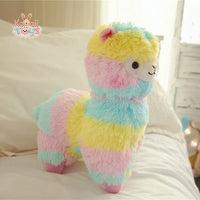 Rainbow Alpaca Plush Toy Japanese Soft Plush Alpacasso Stuffed Toy Kawaii Toys