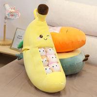 Plush Fruit Toy with Cute Bear – A Sweet and Snuggly Surprise! Kawaii Toys