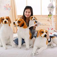 Simulation Giant Dog Toy Realistic Stuffed Animal Beagles Dog Plush Kawaii Toys