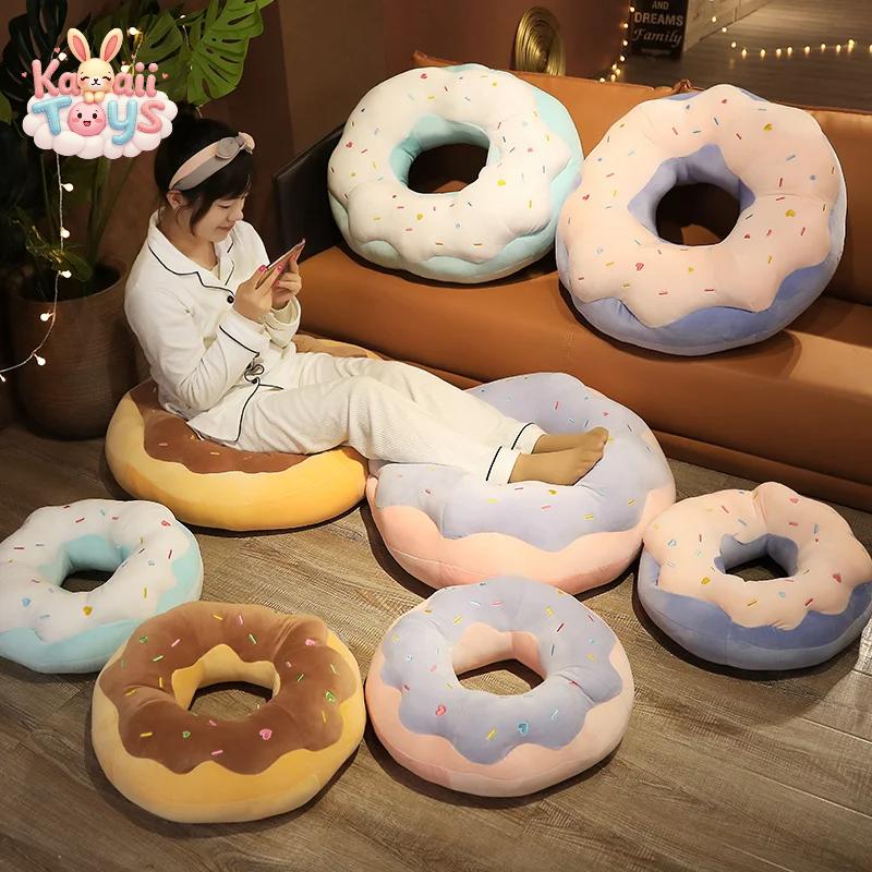 Chocolate Donut Plush Cushion – A Sweet Treat for Your Space!