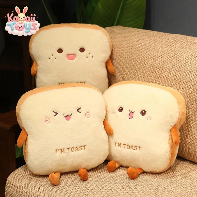 Bread Toast Plush Cushion – A Cozy Slice of Comfort!