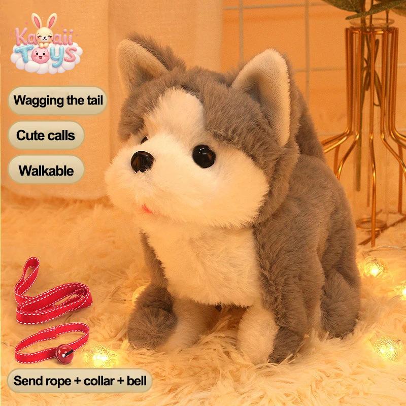 Realistic Plush Simulation Cute Dog Toy Siberian Husky LKCOMO No977 Store