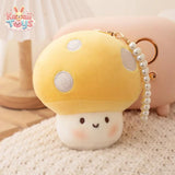 Colorful Mushroom Plush – A Tiny Burst of Joy 10cm Yellow PUNIDAMAN Qmore Store