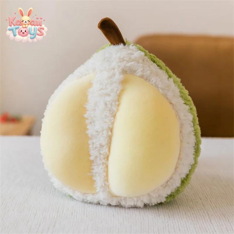 Cartoon Soft Cute Pear Peach Banana Strawberry Plush Toys White Peach LKCOMO No977 Store