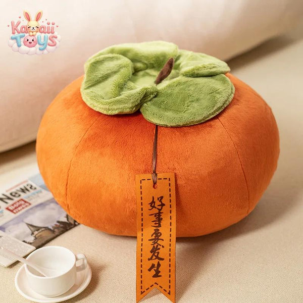 Soft Persimmon Plush Toy – A Cozy Slice of Nature!