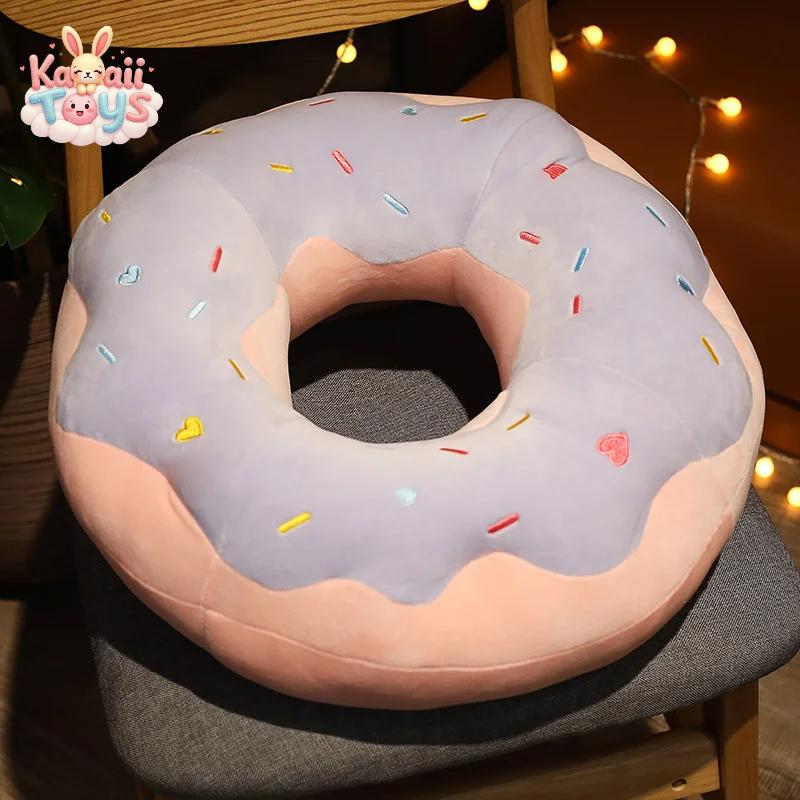 Chocolate Donut Plush Cushion – A Sweet Treat for Your Space!