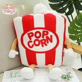 Kawaii Fast Food Throw Pillow – A Tasty Twist to Cuteness! popcorn PUNIDAMAN Qmore Store