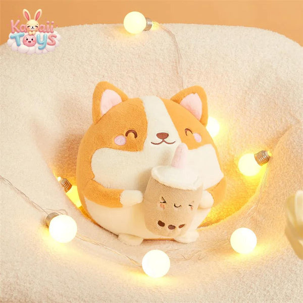 Corgi Plush Toy – The Cutest Chubby Companion! 30cm PUNIDAMAN Qmore Store