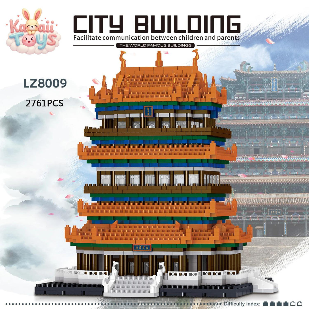 Chinatown City Street View Mini Blocks – Timeless Beauty of Gangue Tower