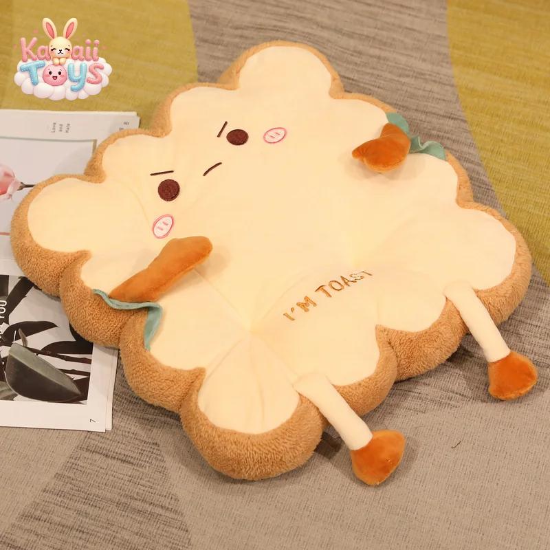 Bread Toast Plush Cushion – A Cozy Slice of Comfort!