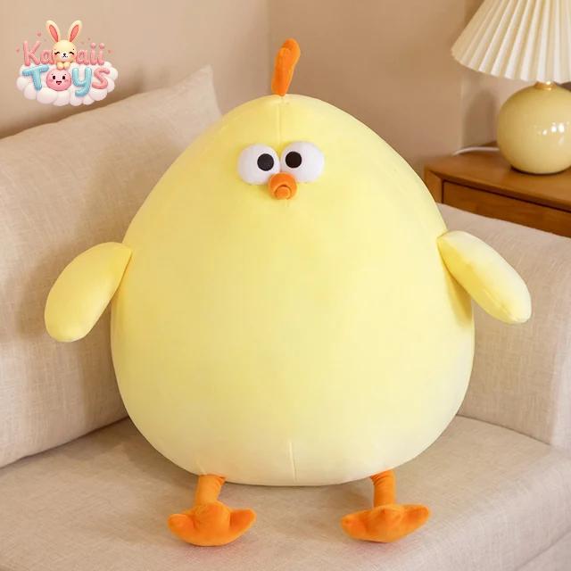 Fat Chicken Plush Toy – Your Adorable Cuddle Buddy yellow Doraemo n Store