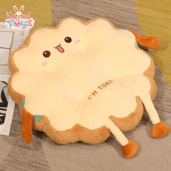 Bread Toast Plush Cushion – A Cozy Slice of Comfort!