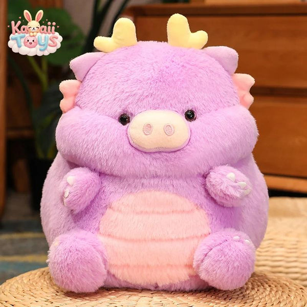 New Kawaii Pig & Dinosaur Plush Toy Stuffed Soft Animal Doll Throw Pillow Cushion Funny Birthday Xmas Gift for Friends 30cm purple Doraemo n Store