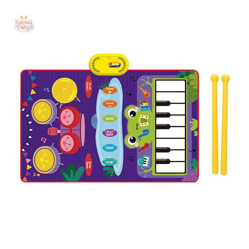 Baby Musical Piano & Drum Play Mat – 2-in-1 Keyboard & Dance Mat with Sounds LKCOMO No977 Store