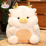 New Kawaii Pig & Dinosaur Plush Toy Stuffed Soft Animal Doll Throw Pillow Cushion Funny Birthday Xmas Gift for Friends 30cm white Doraemo n Store