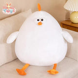 Fat Chicken Plush Toy – Your Adorable Cuddle Buddy white Doraemo n Store